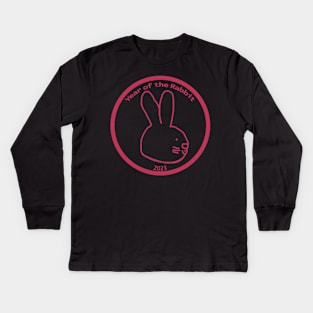 Viva Magenta 2023 Year of the Rabbit Kids Long Sleeve T-Shirt